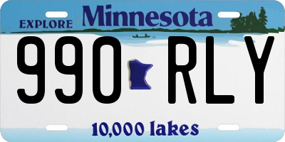 MN license plate 990RLY