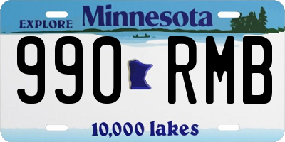 MN license plate 990RMB