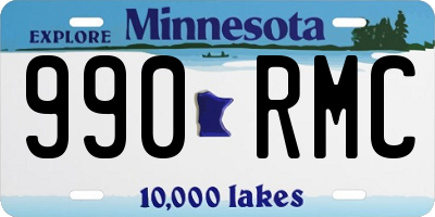 MN license plate 990RMC
