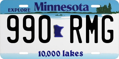 MN license plate 990RMG
