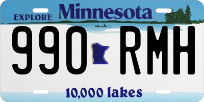 MN license plate 990RMH