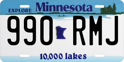 MN license plate 990RMJ