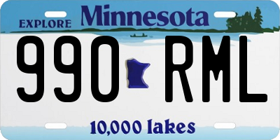 MN license plate 990RML