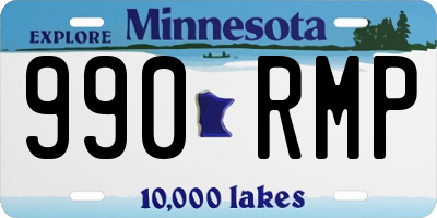 MN license plate 990RMP