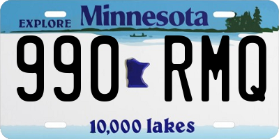 MN license plate 990RMQ
