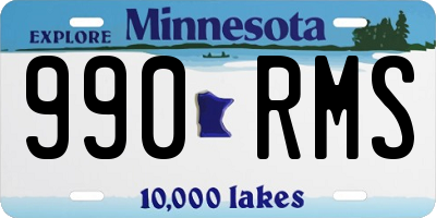 MN license plate 990RMS