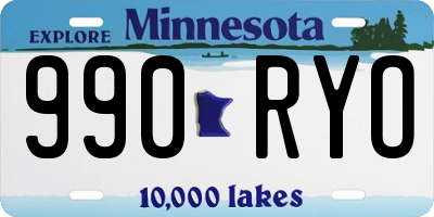 MN license plate 990RYO