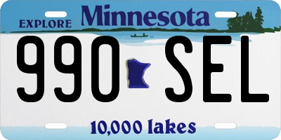 MN license plate 990SEL