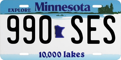 MN license plate 990SES
