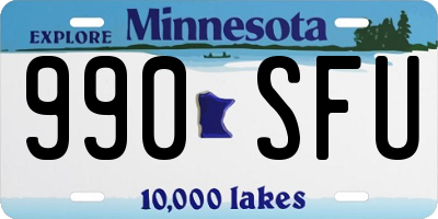 MN license plate 990SFU