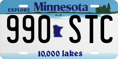 MN license plate 990STC
