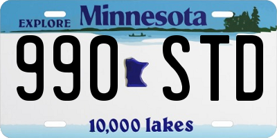 MN license plate 990STD