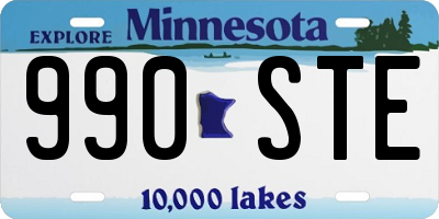 MN license plate 990STE