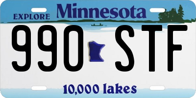 MN license plate 990STF
