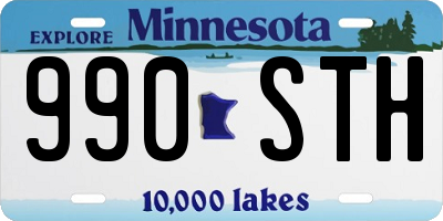 MN license plate 990STH