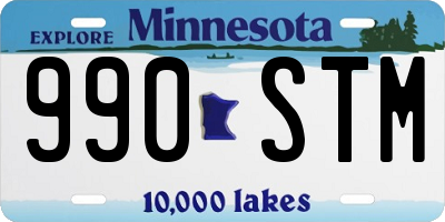 MN license plate 990STM