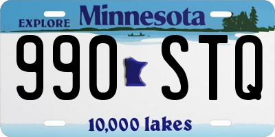 MN license plate 990STQ