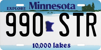 MN license plate 990STR