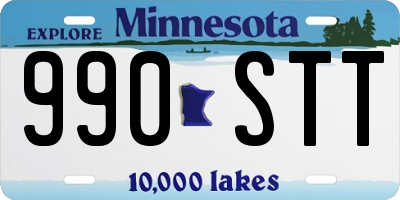 MN license plate 990STT