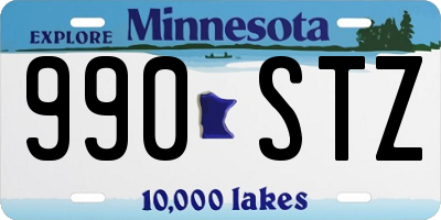 MN license plate 990STZ