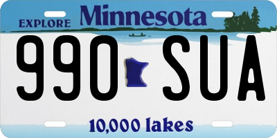 MN license plate 990SUA