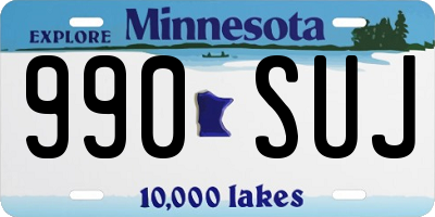 MN license plate 990SUJ