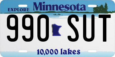 MN license plate 990SUT