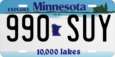 MN license plate 990SUY