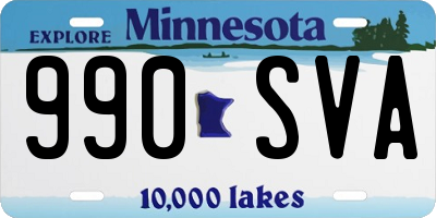 MN license plate 990SVA