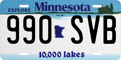 MN license plate 990SVB