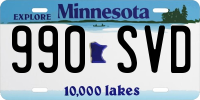 MN license plate 990SVD