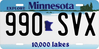 MN license plate 990SVX