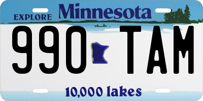MN license plate 990TAM