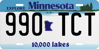 MN license plate 990TCT