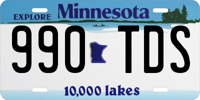 MN license plate 990TDS