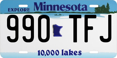 MN license plate 990TFJ