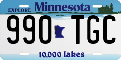 MN license plate 990TGC