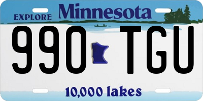MN license plate 990TGU