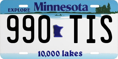 MN license plate 990TIS