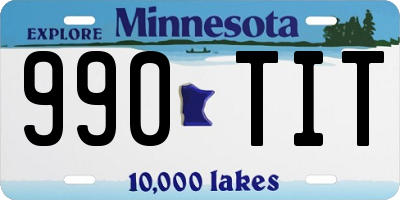 MN license plate 990TIT