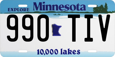 MN license plate 990TIV