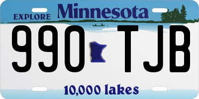MN license plate 990TJB