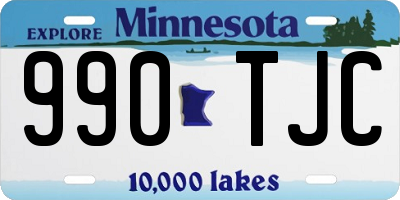 MN license plate 990TJC