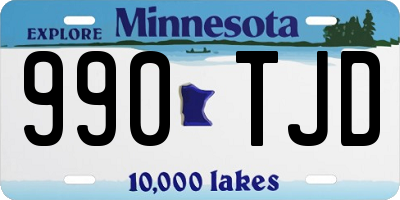 MN license plate 990TJD