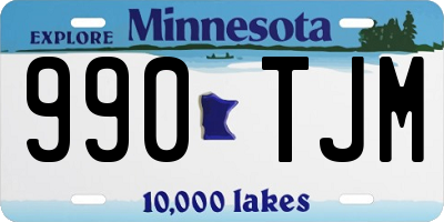 MN license plate 990TJM