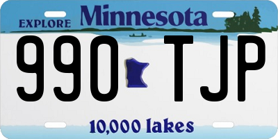 MN license plate 990TJP