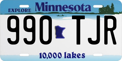 MN license plate 990TJR
