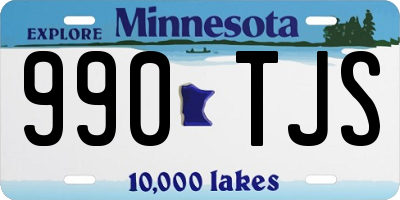MN license plate 990TJS