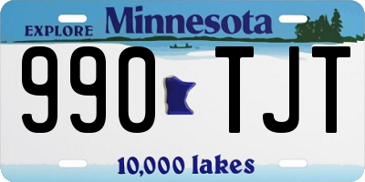 MN license plate 990TJT