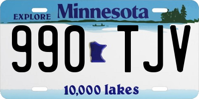 MN license plate 990TJV